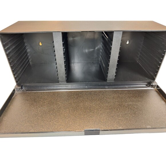 Vintage Laserline 36 CD Storage Case Holder Wall Mountable with Drop Down Door - Picture 9 of 11